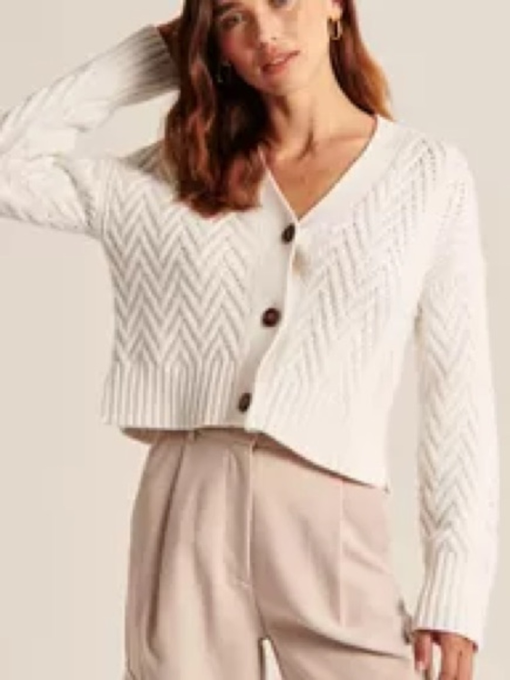 NWT Abercrombie & Fitch Herringbone Stitch Cardigan